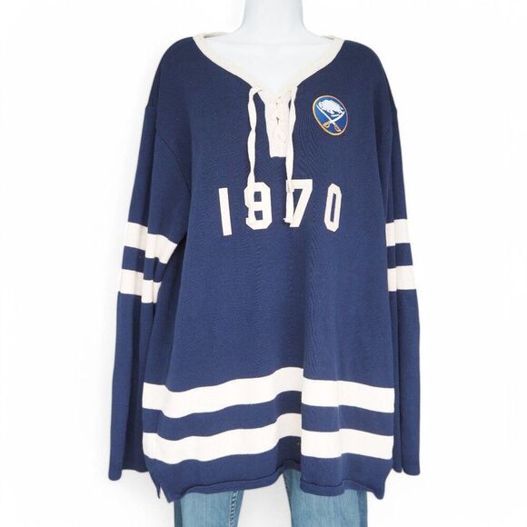 T. Dalton Vintage Brand Buffalo Sabres Jack Eichel #9 Knitted Sweater Jersey XXL - Picture 1 of 9